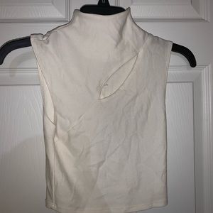 White cutout crop top!